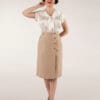wool beige wrap skirt