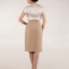 wool beige wrap skirt