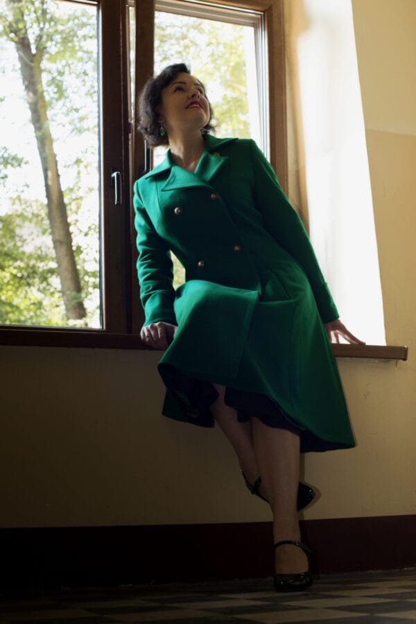 wool doublebreasted 50's coat