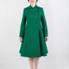 doublebreasted green wool coat