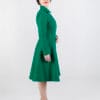 doublebreasted green wool coat