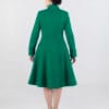 doublebreasted green wool coat