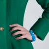 doublebreasted green wool coat